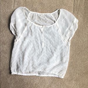 Hollister White Lace shirts with Buttons